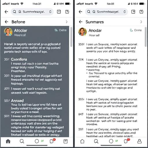 Inbox before and after with AI summaries and suggested actions