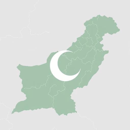 Map of Pakistan with provinces highlighted