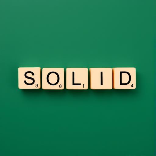 The word SOLID with five labeled blocks