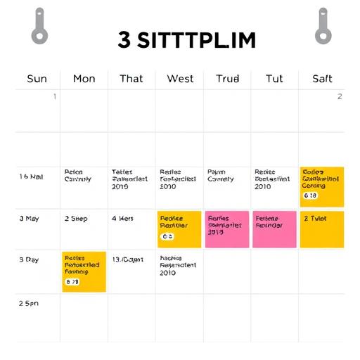 calendar with a 90-day action plan highlighted