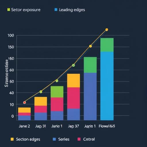 bar chart showing exposure by sector to leading edge nodes