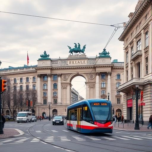 Vienna Ringstrasse architecture and tram