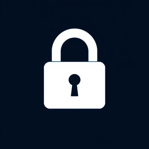 Immutable data symbol with lock icon