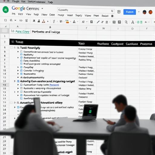 Google workspace doc with Gemini generating content and extracting insights from a spreadsheet