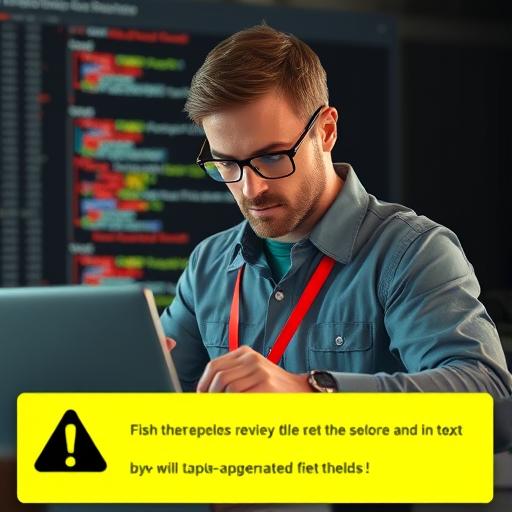 Developer reviewing analyzer warnings and source-generated files